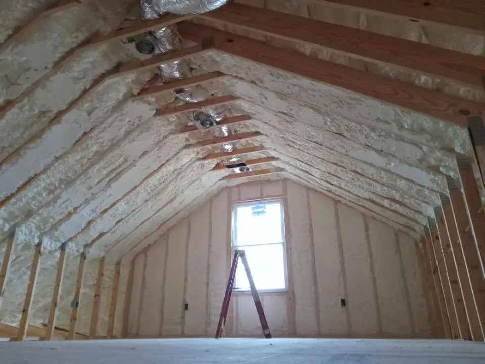 Spray foam roofing application for Crawl Space Insulation project in Salem Lakes
